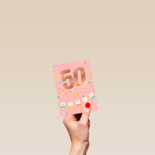 Verjaardagskaart happy 50