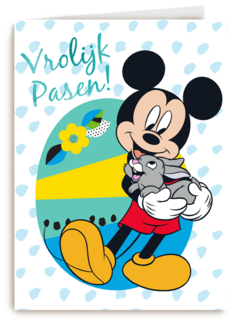 pasen kaart disney mickey mouse vrolijk pasen