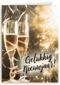 nieuwjaarskaart zakelijk champagne glazen vuurwerk