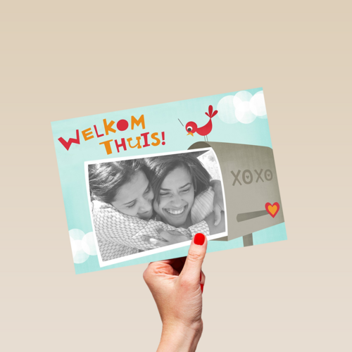 fotokaart welkom thuis xoxo