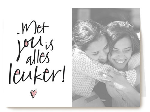 Kaart Hallmark | Vriendschap Liefde Valentijn | Fotokaart Met Jou Is Alles Leuker Tekst