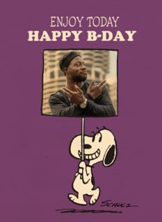 Peanuts Happy Bday Fotokaart