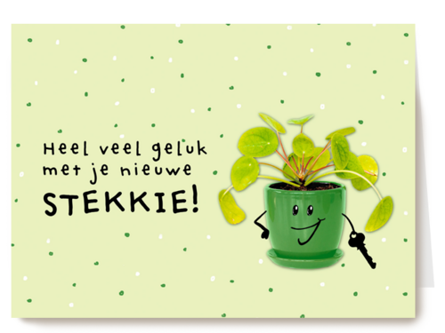 nieuwe woning kaart grappig heel veel geluk met je nieuwe stekkie