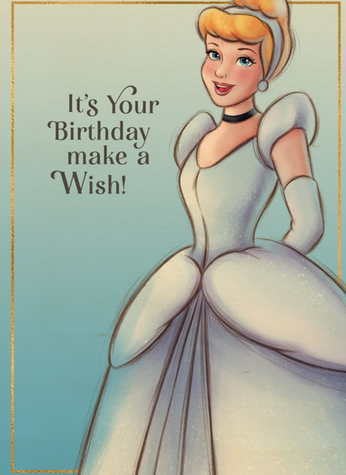 Assepoester Verjaardagskaart make a wish