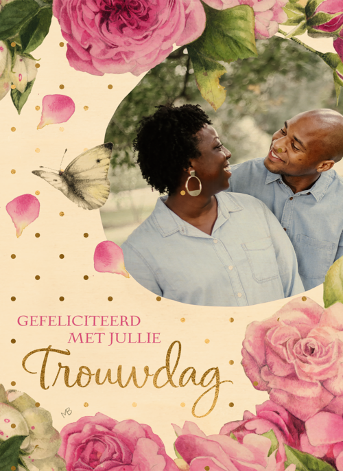 Houten Kaart Huwelijksjubileum | Houten Kaart Hallmark | Huwelijksjubileum | Marjolein Bastin Trouwdag Fotokaart