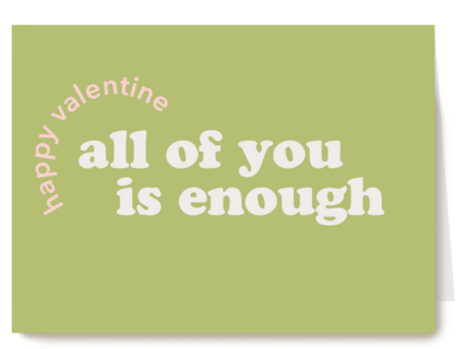 valentijn vriendschap kaart all of you is enough
