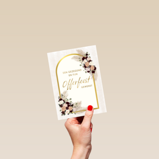offerfeest kaart bloemen