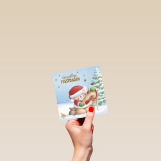 Kerstkaart Forever Friends gezellige feestdagen