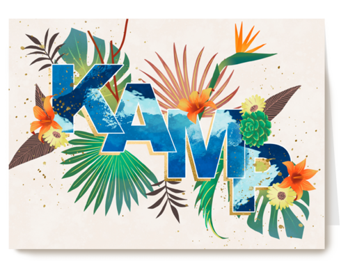 op kamp kaart jungle letters