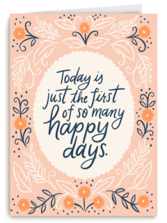 Trouwkaart Engels Today is just the first of so many happy days