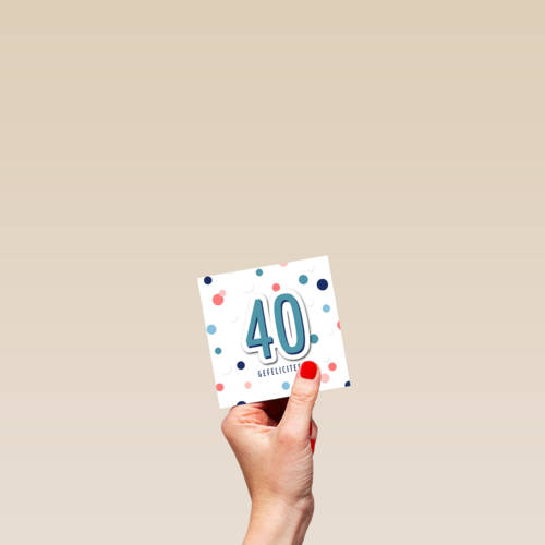 verjaardag kaart stijlvol leeftijd 40
