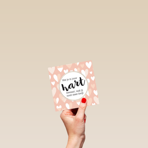 in je hart raak je het nooit meer kwijt kaart