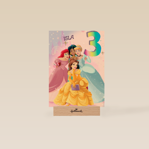 Disney prinsessenkaart verjaardag 3 jaar