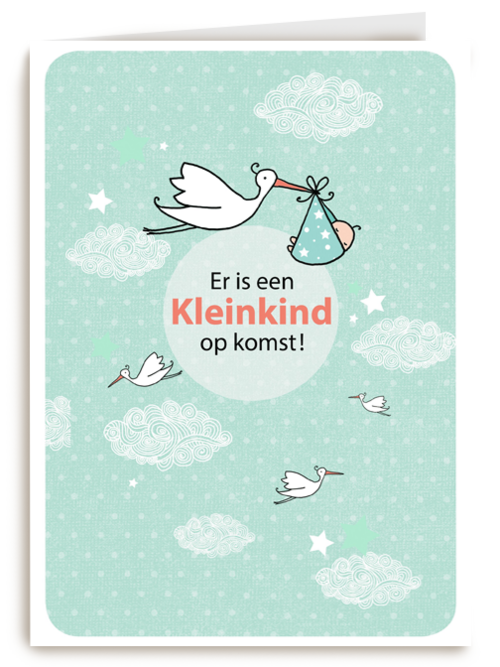 Zwanger kaart Er is een kleinkind op komst
