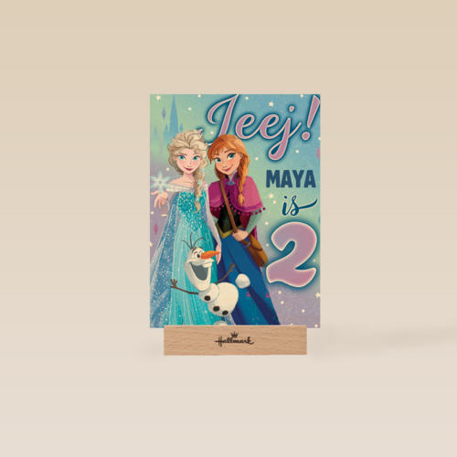 Frozen verjaardagskaart 2 jaar Elsa Anna