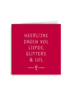 Kerstkaart heerlijke dagen vol liefde