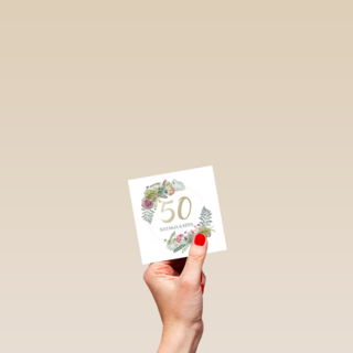 botanical kaart echtvereniging 50 jaar goud