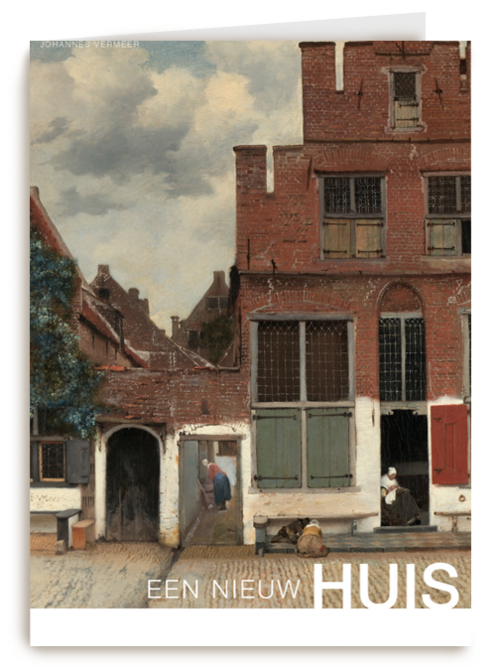 studio art kaart van schilderij johannes vermeer een nieuw huis
