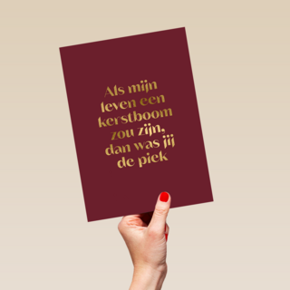 Jij bent de piek in mijn kerstboom