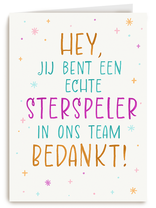 Kaart Hallmark | Secretaressedag | Sterspeler In Ons Team