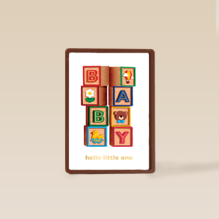 Geboorte felicitatie folio baby blokken