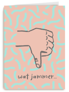 gezakt kaart thumbs down