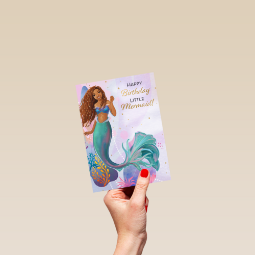 Ariel Little Mermaid kaart Happy Birthday