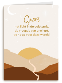 Kerstkaart religieus Jezus