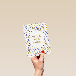 Communie proficiat kleurrijk