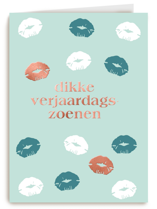 Verjaardagskaart Hallmark | Dikke Gekleurde Verjaardgszoenen