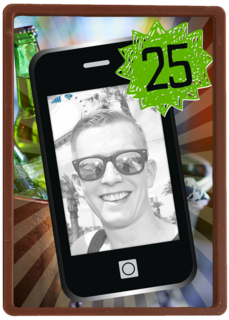 fotokaart telefoon 25 jaar geworden