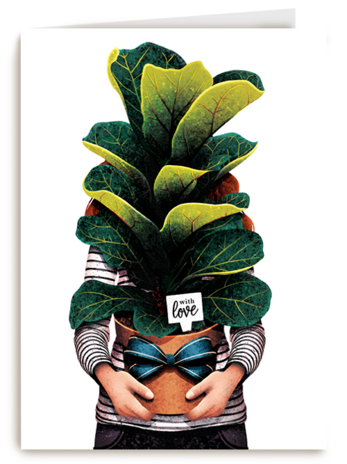 Kaart Hallmark | Felicitatie Nieuwe Woning | Vriendschap Kaart Folio With Love Plant