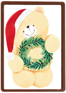 kerstkaart forever friends kerstkrans