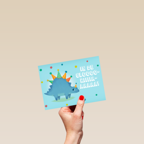 stegosaurus met feesthoudjes