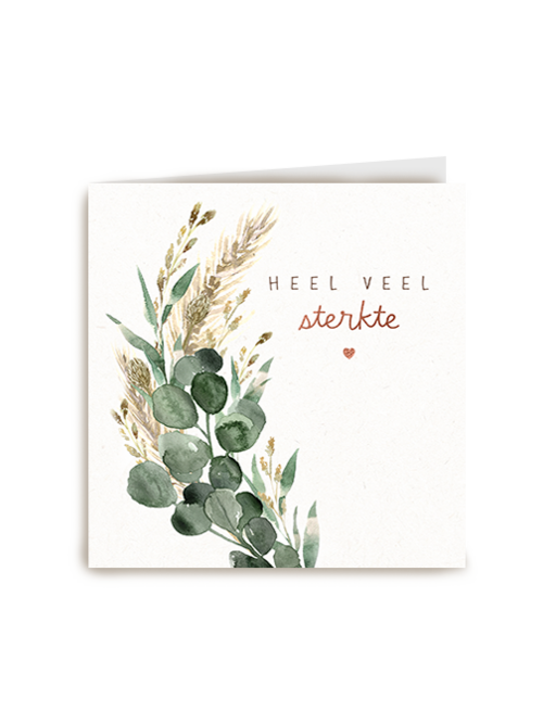 Kaart Hallmark | Condoleance Kaarten Herinnering | Condoleance Heel Veel Sterkte Pluimen