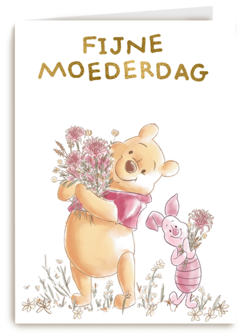 moederdag kaart winnie the pooh fijne moederdag