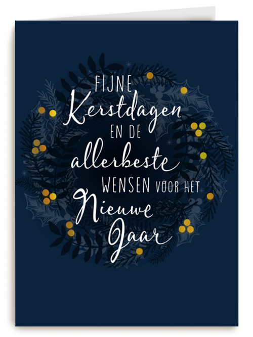 Fijne kerstdagen allerbeste wensen nieuwjaar