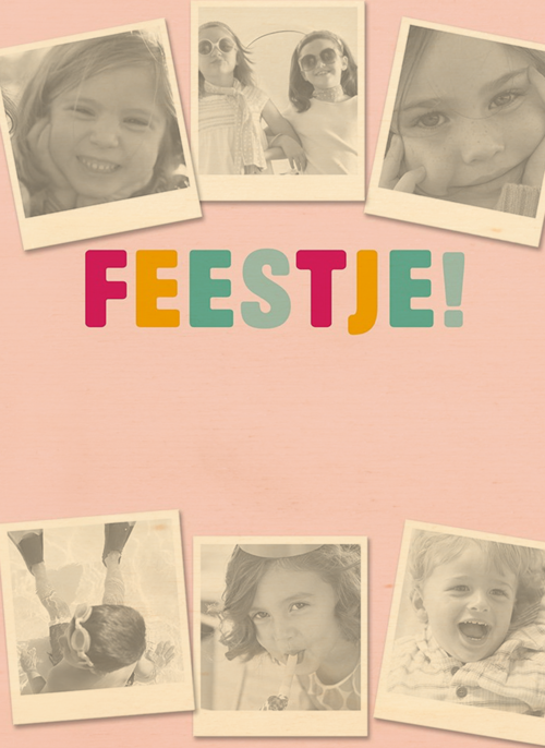 Houten Kaart Kinderfeest | Houten Kaart Hallmark | Kinderfeest | Roze Uitnodiging Kinder Feestje Meisje