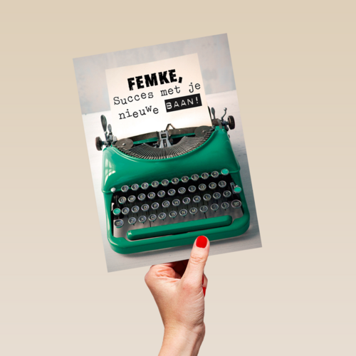 typemachine bericht voor jouw