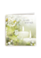 Condoleance kaarsen bloemen