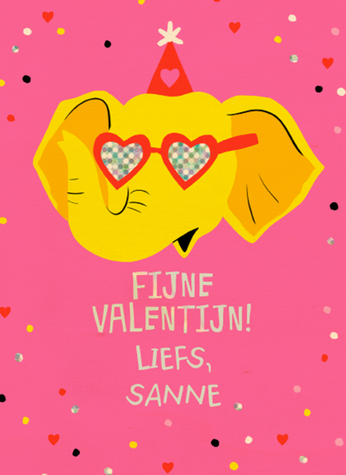 Fijne valentijn party olifant