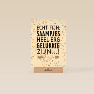 huwelijksjubileum kaart saampjes heel erg gelukkig zijn