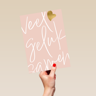 Love Story Veel Geluk Samen Roze