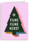 Kerstkaart fijne fijne kerst
