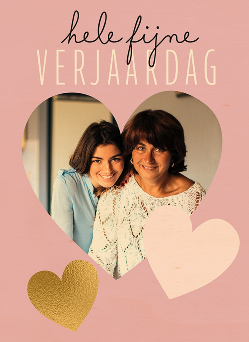 verjaardag kaart foto stijlvol hele fijne verjaardag