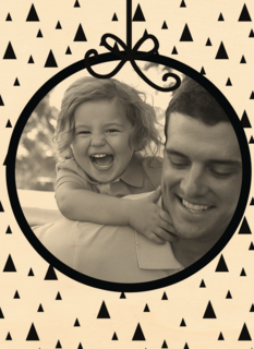 fotokaart met een kerstbal