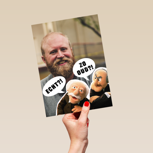 verjaardag kaart muppets foto waldorf statler