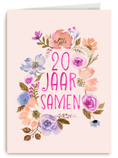 Huwelijksjubileum 20 jaar samen