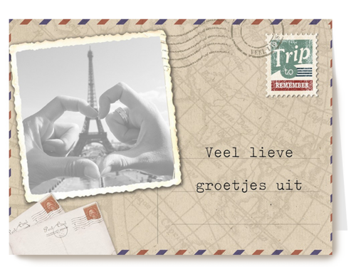 Kaart Hallmark | Groetjes Uit | Vive La France