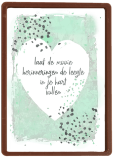 laat de mooie herinneringen de leegte in je hart vullen